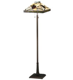 60" High Pinecone Mission Floor Lamp