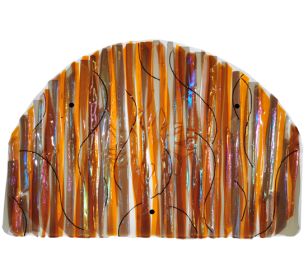 32"W X 22"H Marina Sun Fused Glass Wall Art