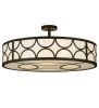 36" Wide Revival Deco Cilindro Semi-Flushmount