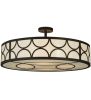 36" Wide Revival Deco Cilindro Semi-Flushmount