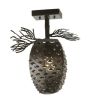 13" Wide Stoneycreek Pinecone Semi-Flushmount