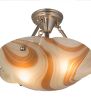 17.5" Wide Metro Fusion Cognac Swirl Semi-Flushmount